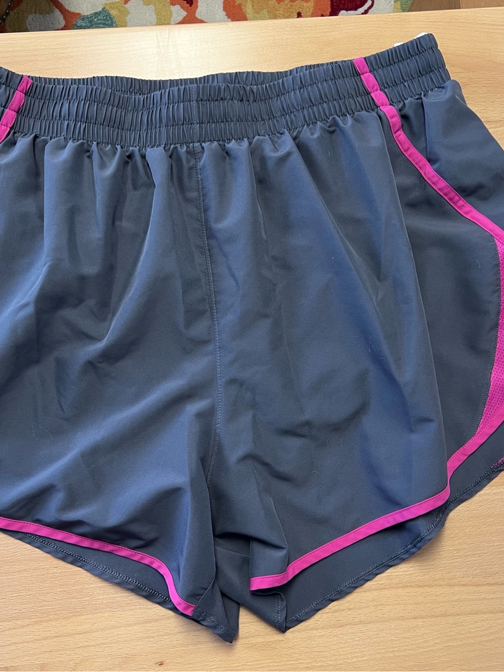 Under Armour Grey Shorts with Pink Piping